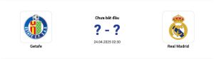Dự đoán bàn thắng Getafe vs Real Madrid